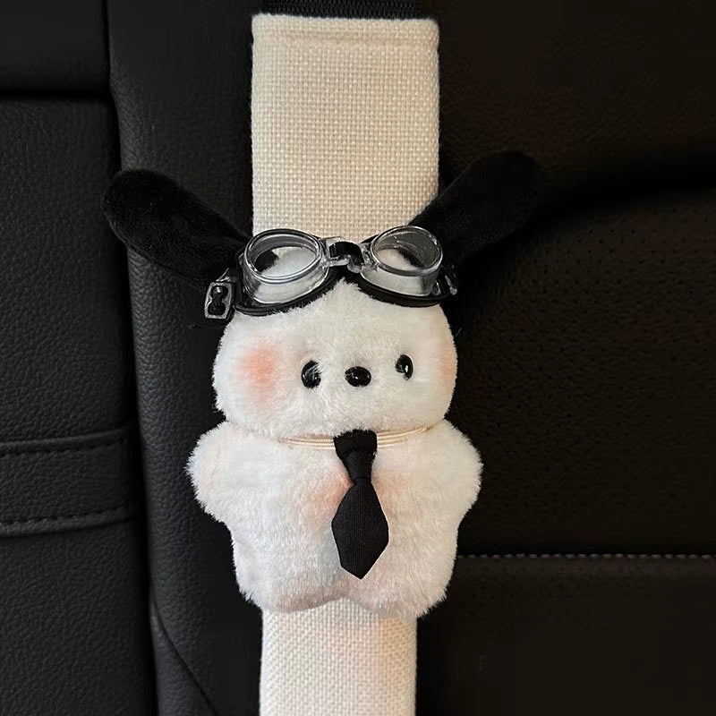 Sanrio Pochacco Cute Car Seat Belt Cover Kawaii Puppy Auto Seat Belt Shoulder Pad Decoration Couple Car Interior Accessories